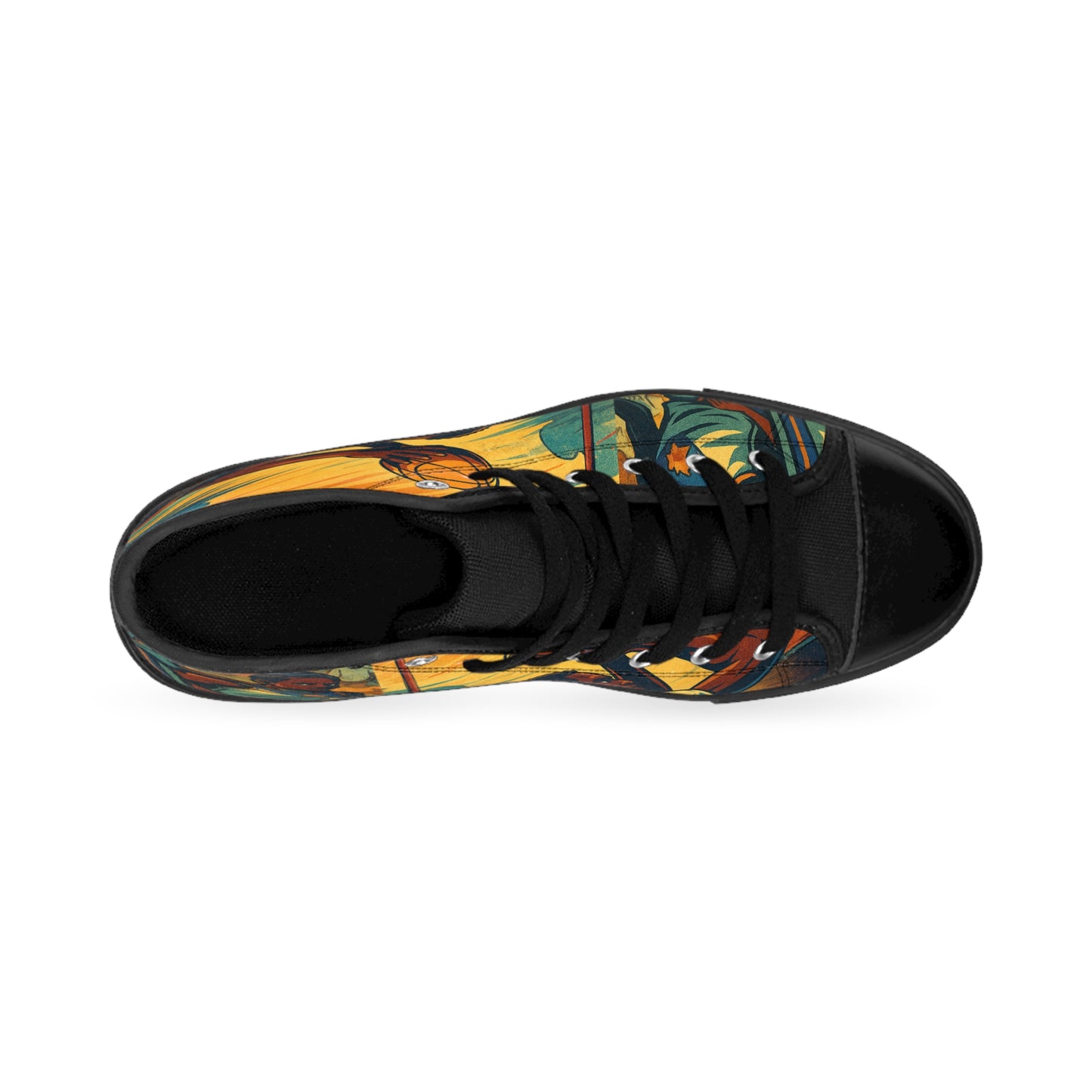 Picture This Magic© Artistic High-Top Men's Sneakers | Unique Personalized Footwear