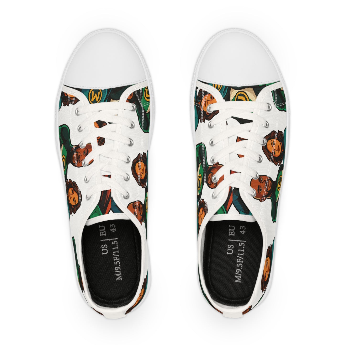 Picture This Magic© Stylish Low Top Men's Sneakers with Customized Design
