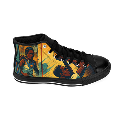 Picture This Magic© Artistic High-Top Men's Sneakers | Unique Personalized Footwear