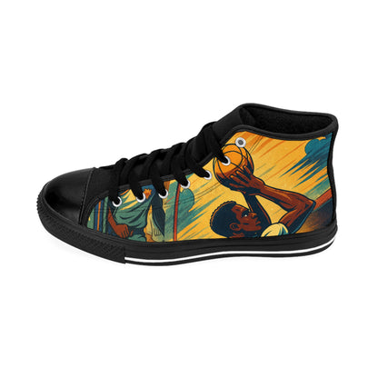 Picture This Magic© Artistic High-Top Men's Sneakers | Unique Personalized Footwear