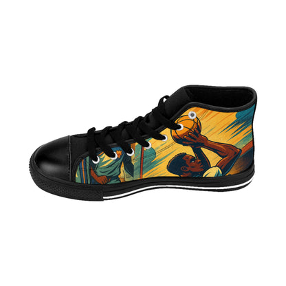 Picture This Magic© Artistic High-Top Men's Sneakers | Unique Personalized Footwear