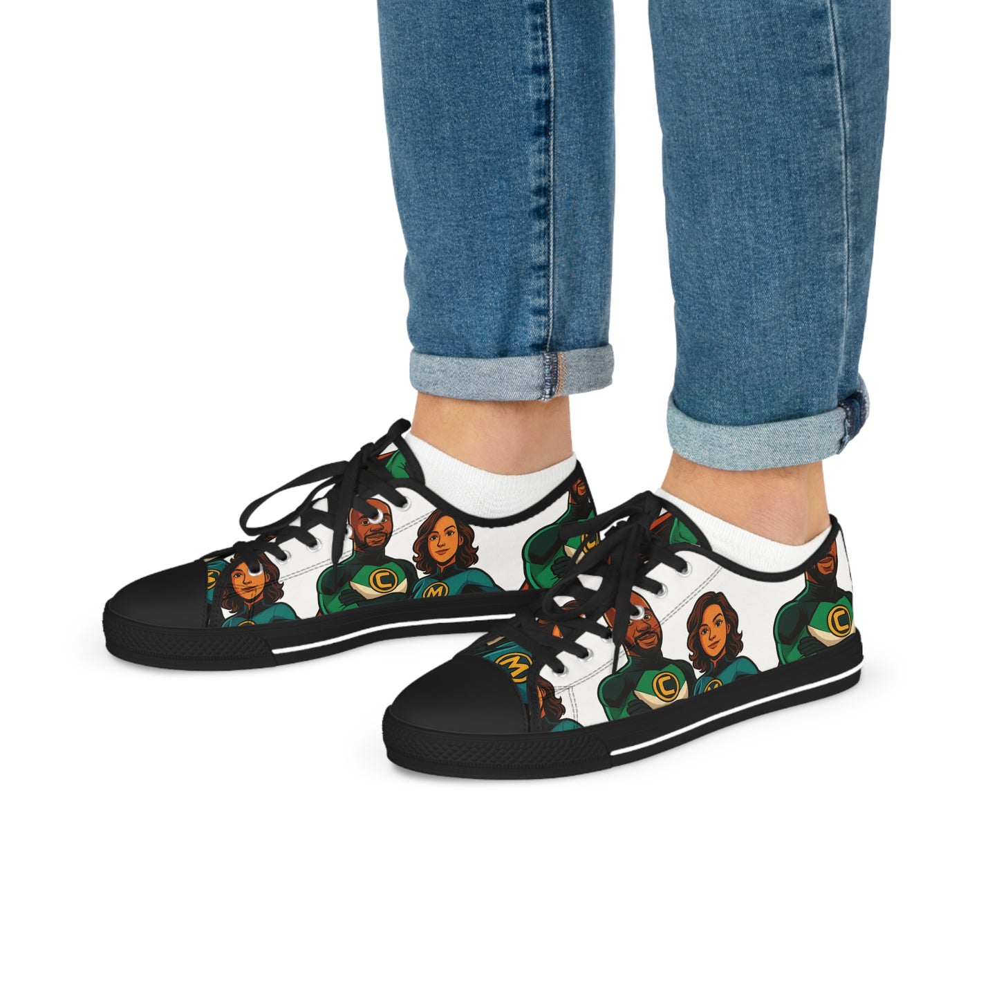 Picture This Magic© Stylish Low Top Men's Sneakers with Customized Design