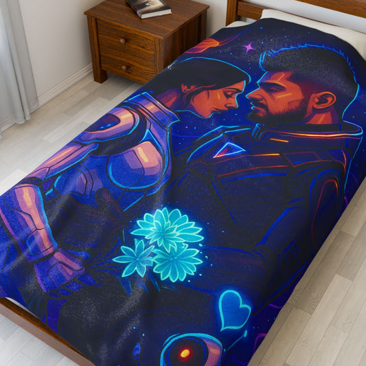 Picture This Magic© Customized Velveteen Plush Blanket | Soft Personalized Throw